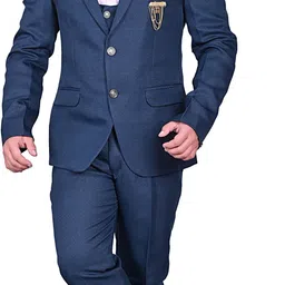 diamond style Men 3 Piece Suit Solid Suit image 1