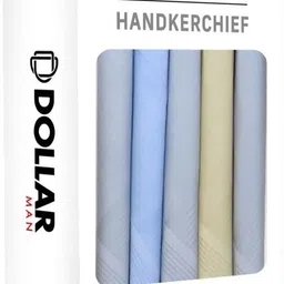 Dollar Cotton Handkerchiefs Hanky for Men - Colored Striped In Pack of 5 ["Assorted"] Handkerchief-image-44