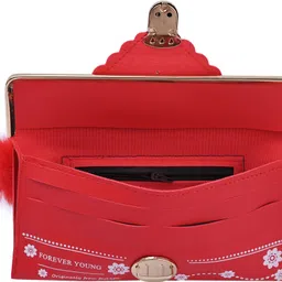 shalimarbag Casual, Formal Red Clutch image 3