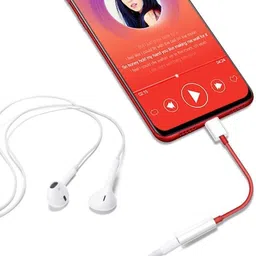 HRRH Red, White C Type To 3.5 mm Jack Phone Converter Pack of 1 Phone Converter image 4