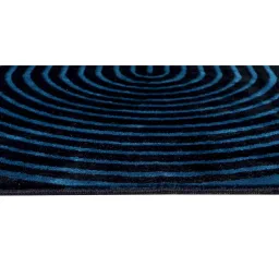 modefe Blue Abstract Nylon 5 ft x 7 ft Machine Made Carpet image 5