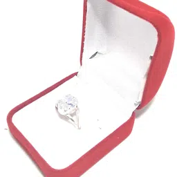 astrosale Zircon American Diamond (Adjustable) Ring in Silver for Increase Your Status and Prosperity Silver Zircon Ring image 2