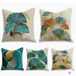 flipkart smartbuy Microfibre Cushion Pack of 5 Floral Golden Aura Collection image 5