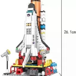 justcraft Space Shuttle Rocket Launch Building Blocks Set 404Pcs Compatible Brick Toy image 3