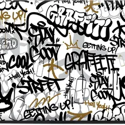 Anweshas Full Body Laptop Skin Sticker - Graffiti Background Self Adhesive Vinyl Laptop Decal 15.6 image 3