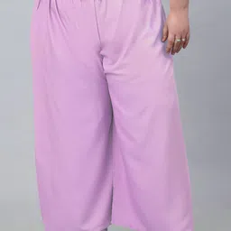 trend level Women Flared Pink Viscose Rayon Trousers-picture-39