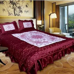 feathersoft Satin King Flat 310 TC Printed Bedsheet image 2