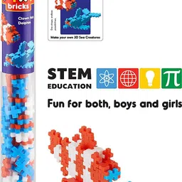 Fixi Bricks Aqua Tube 1 - Dolphin and Clown fish with 120 small bricks-image-41