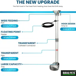 buraq Fish Tank Multi-Functional Fish Feeder Tube Set with Funnel & Fish Feeding Ring Manual Fish Feeder image 4