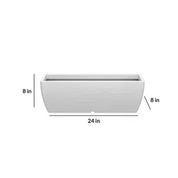 planters White Polymer Fabi Medium Planter image 3