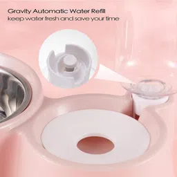 godworks 2 In1 Pet Feeder Food and Water Dispenser Plastic Pet Bowl & Bottle image 4