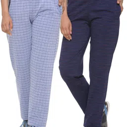 Pack of 2 Women Striped Multicolor Track Pants-image-19