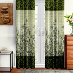 cortina 270 cm (9 ft) Polyester Semi Transparent Long Door Curtain (Pack Of 2)-picture-17