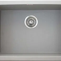 tap & tile MOST Granite/Quartz Kitchen Sink - 24 x 18 x 8 inch (Metalic Grey Color) Vessel Sink-picture-23