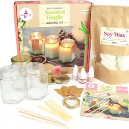 kalakaram Scented Jar Candle Making with Complete Supplies, Candle Making Kit, Hobby Kit-picture-12