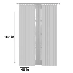 bfam Floral (Pack of 2) 9 Ft Blackout Eyelet Polyester Long Door Curtain (Green) image 2