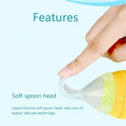 prettify MY NEWBORN BABY SPOON BOTTEL AND FRUIT FEEDER MULTICOLOR PACK OF 2 - silicone image 4