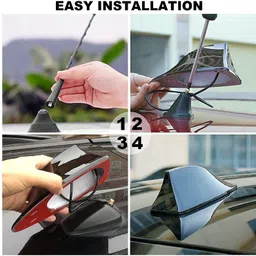 fieryfrost Car Shark Black Shark Fin Signal Receiver Antenna Whip Vehicle Antenna image 2