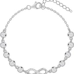 giva Sterling Silver Zircon Rhodium Bracelet image 3