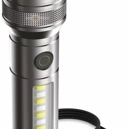 led times Rechargeable Metal Body Torch Zoomable Head 1200 mAh Battery 3 Color Mode Lights 6 hrs Torch Emergency Light-picture-24