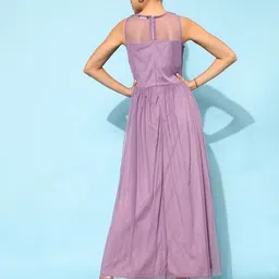 street9 Women Fit and Flare Purple Maxi/Full Length Dress image 2