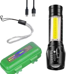 regals choice Lightweight Rechargeable Torch | USB COB LED Light Torch-picture-16