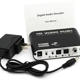 microware TV-out Cable 5.1 HD Audio Rush Digital Sound Decoder Converter -Convert Digital Optical Coaxial DTS AC3 Dolby Signal and Stereo(R/L) Audio Signal into 5.1/2.1 Analog Output image 4