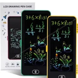 kitchexpo LCD Writing Tablet Pencil Box, Drawing Board Case with Erase Button 0 Art Plastic Pencil Box image 5