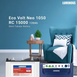 luminous RC15000+ECOVOLT 1050 Sine Wave Tubular Inverter Battery image 2