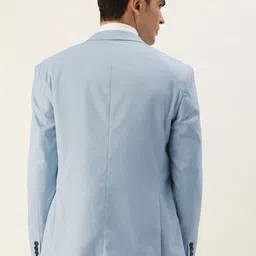 peter england Men Self Design Single Breasted Formal Blazer image 5