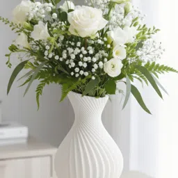 ddan White Decorative Spiral Vase Plastic Vase-picture-16