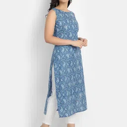 khusmita fashion Women Printed Viscose Rayon A-line Kurta image 3