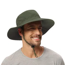 Zonkar Green Unisex Cotton Classic Camouflage Hat Summer Sun Protection Packable Beach-picture-36