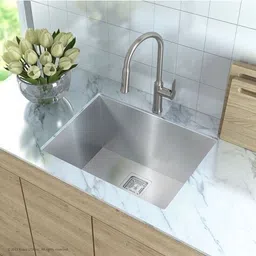 flipkart smartbuy 304 Grade Single Bowl 21" X 18" X 10" Handmade Kitchen Sink Satin Mat Finish Sound Proof Stainless Steel MG_59 Vessel Sink-picture-30