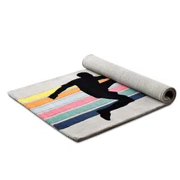 Multicolor Character Wool 3 ft x 5 ft Kids Carpet by Little Looms image 4