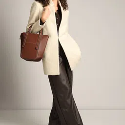 Polyester Solid Coat For Women-image-79