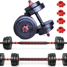 wilora 10KG Stay Active with a 3-in-1 Dumbbells & Barbell Adjustable Home Gym Set Black Weight Plate-picture-22