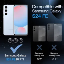 CASENED Back Camera Lens Ring Guard Protector for Samsung Galaxy S24 FE image 3