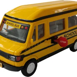 amisha gift gallery Pull Back Action School Bus Model Toy for Kids and Boys (Color May Vary)-picture-10