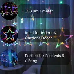 maavani 118 LEDs 3 m Multicolor Color Changing, Flickering, Steady Star Rice Lights image 4