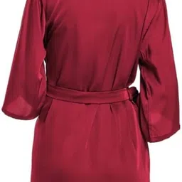 cotovia Maroon Medium Bath Robe image 2