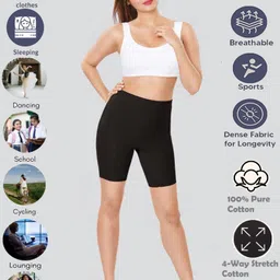 arla apparel Pack of 2 Solid Women Multicolor Cycling Shorts image 3