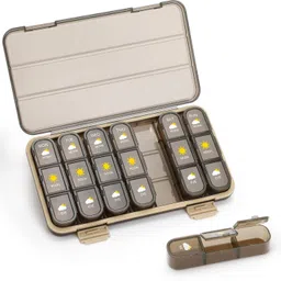 shoppostreet WEEKLY 7 Day Pill Box Organizer for Weekly Use Easy Open Compartment Travel Friendly Pill Box-picture-18