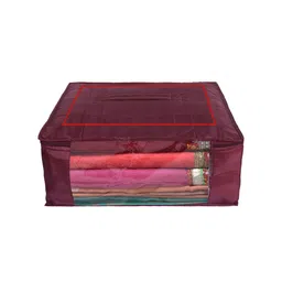 Kuber Industries Maroon Extra Large Saree Organiser-picture-27