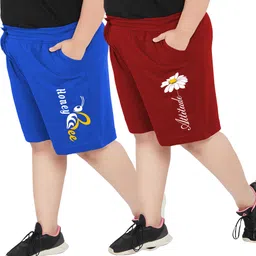 elite soul Pack of 2 Graphic Print Women Multicolor Casual Shorts-picture-33