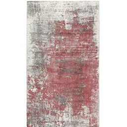 neu looms Red Abstract Viscose 8 x 10 Feet Hand Woven Carpet image 3