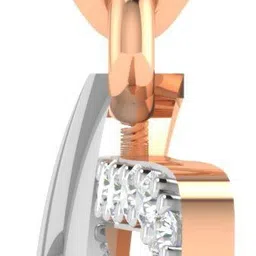 avsar God Shape Pendant 14kt Cubic Zirconia Rose Gold Pendant image 4