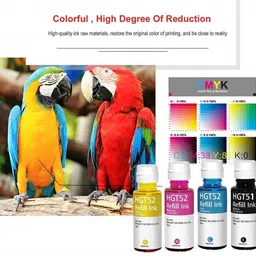 Inkspot GT51 Refill Ink for 310, 315, 319, 410, 415, 419, GT5810, GT5820, GT5821 Black + Tri Color Combo Pack Ink Bottle image 4