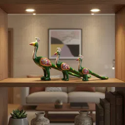 magneto PEACOCK GREEN Decorative Showpiece - 8 cm image 4