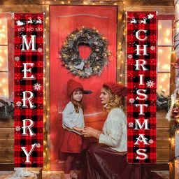 proberos Hanging Merry Christmas Decorations Home Indoor Outdoor Xmas Decor Wall Front Hanging Ornaments Pack of 3 image 4